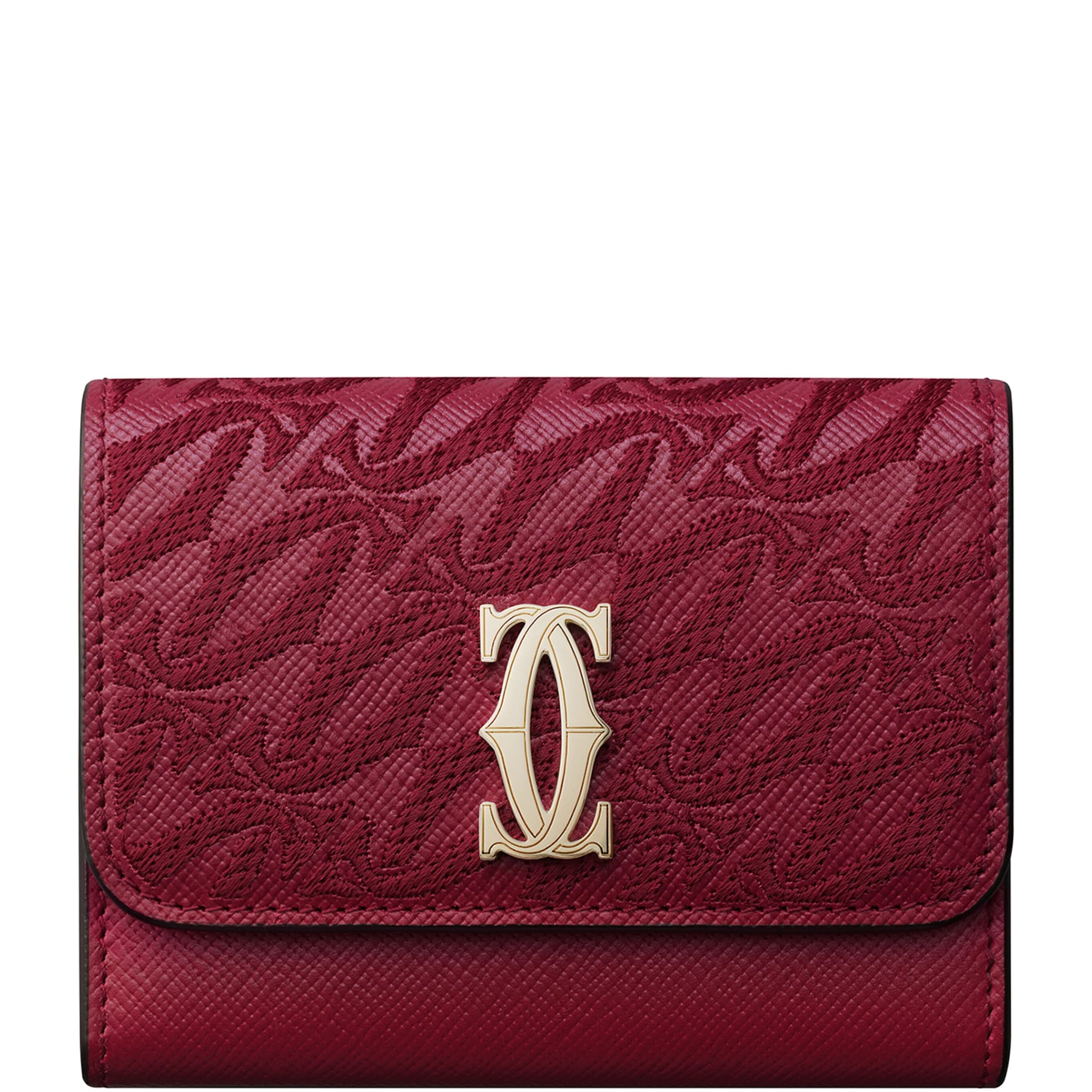 Cartier Red Mini Leather C de Cartier Wallet