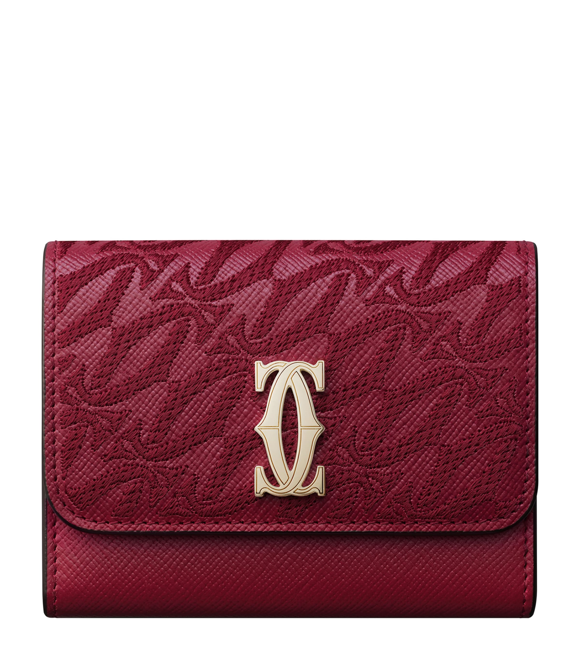 Cartier Red Mini Leather C de Cartier Wallet
