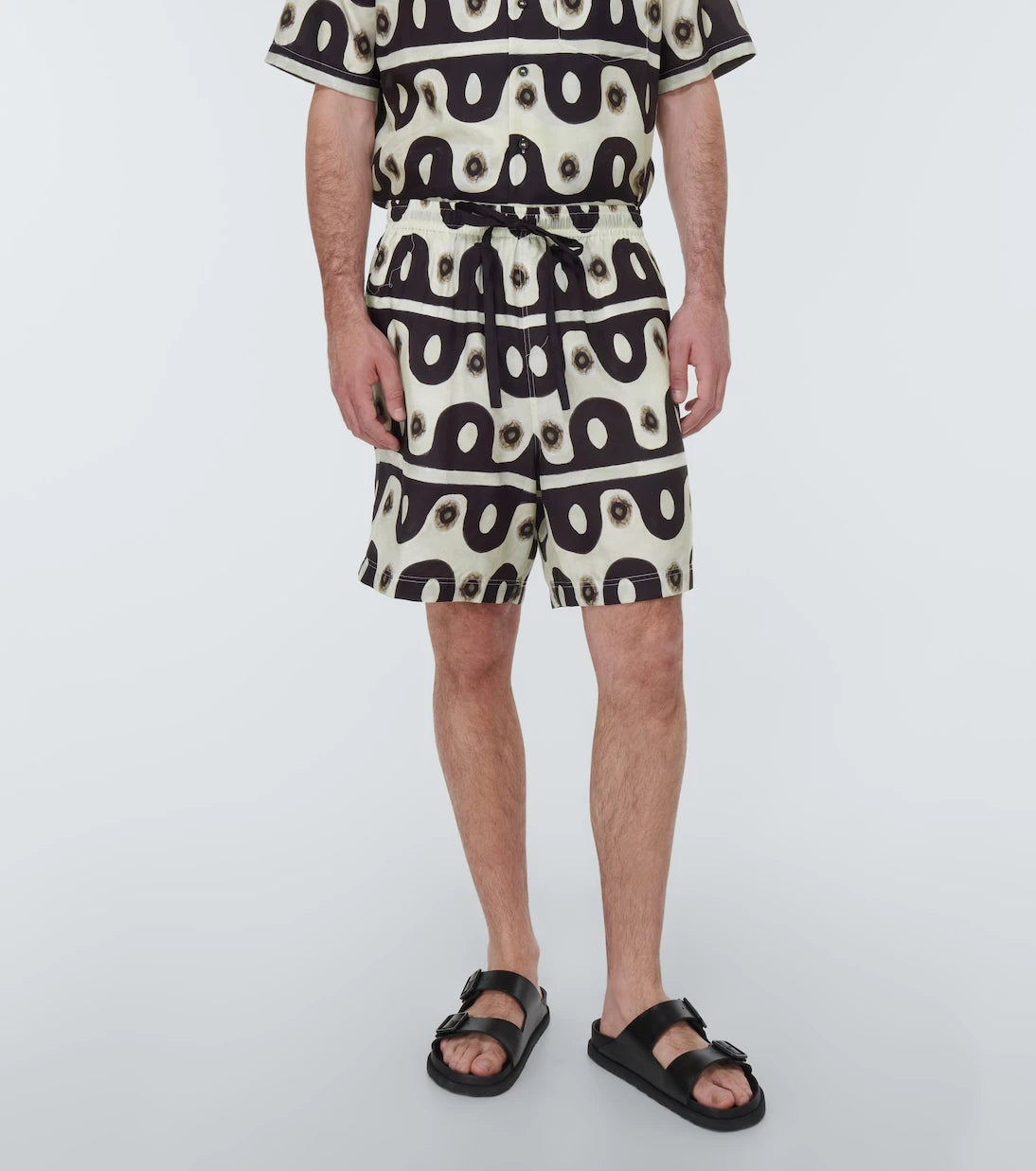 Commas - Printed cotton and silk shorts