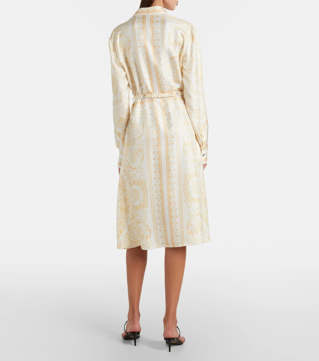 Versace - Barocco silk twill shirt dress
