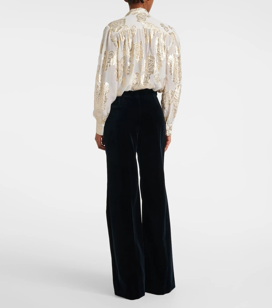 Chloé - Cotton velvet flared pants