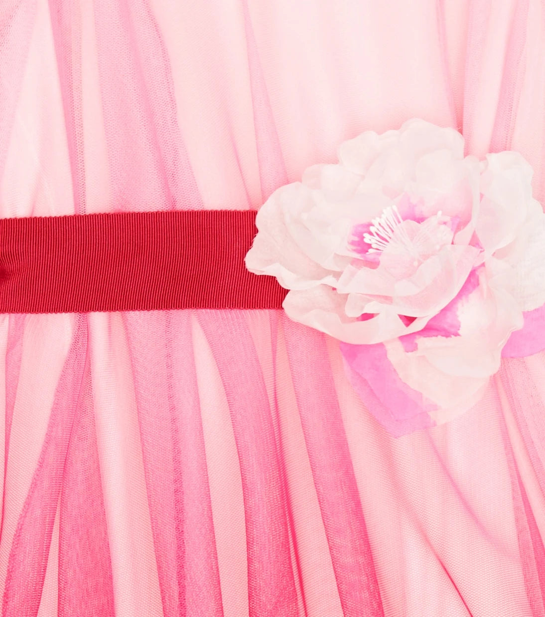 Monnalisa - Ruffle-trimmed tulle dress