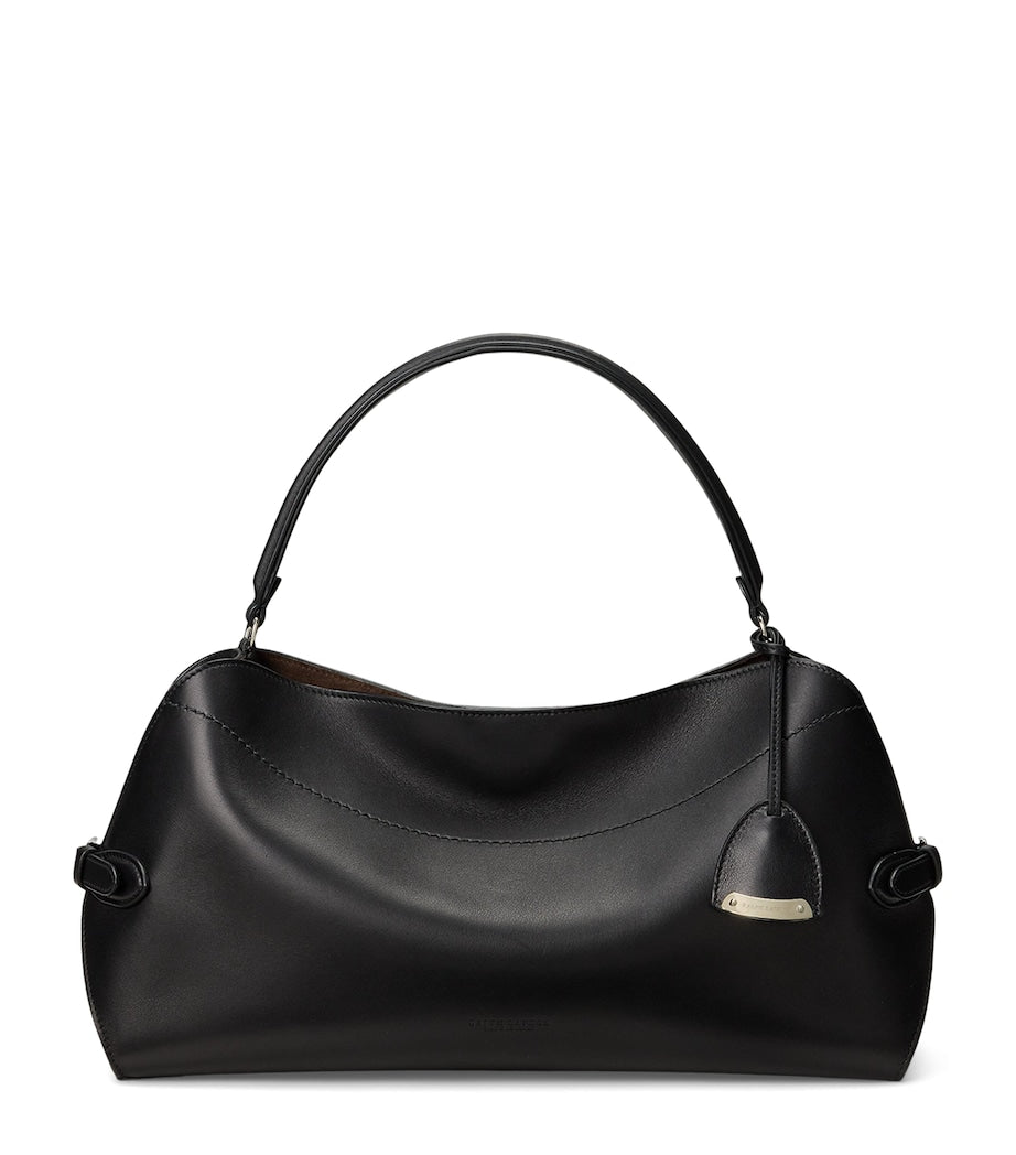 Black Leather Ralph Shoulder Bag