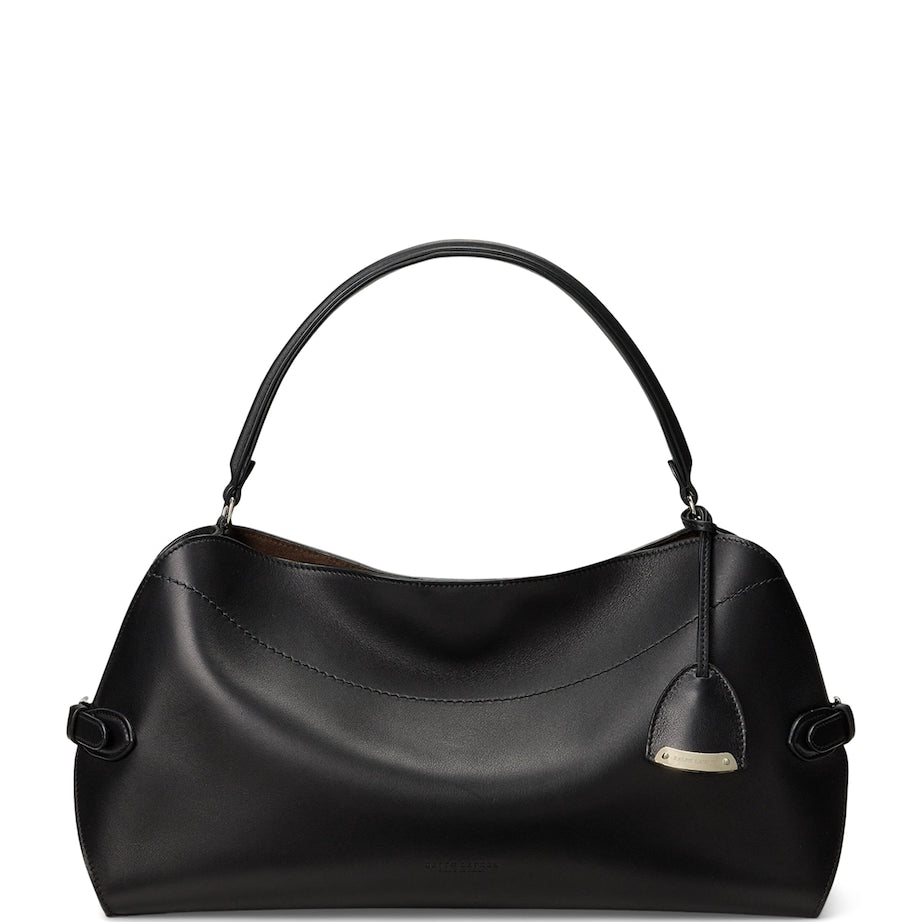 Black Leather Ralph Shoulder Bag