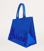 Blue Large Cotton Logo Tote Bag
