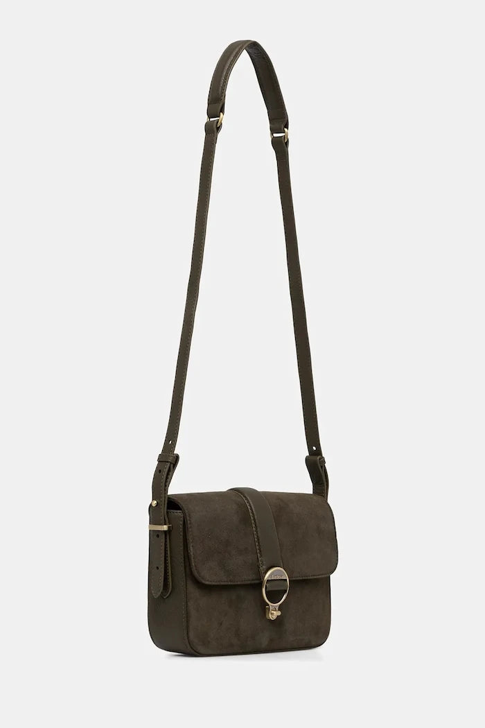 Велурена чанта Barbour Rosa