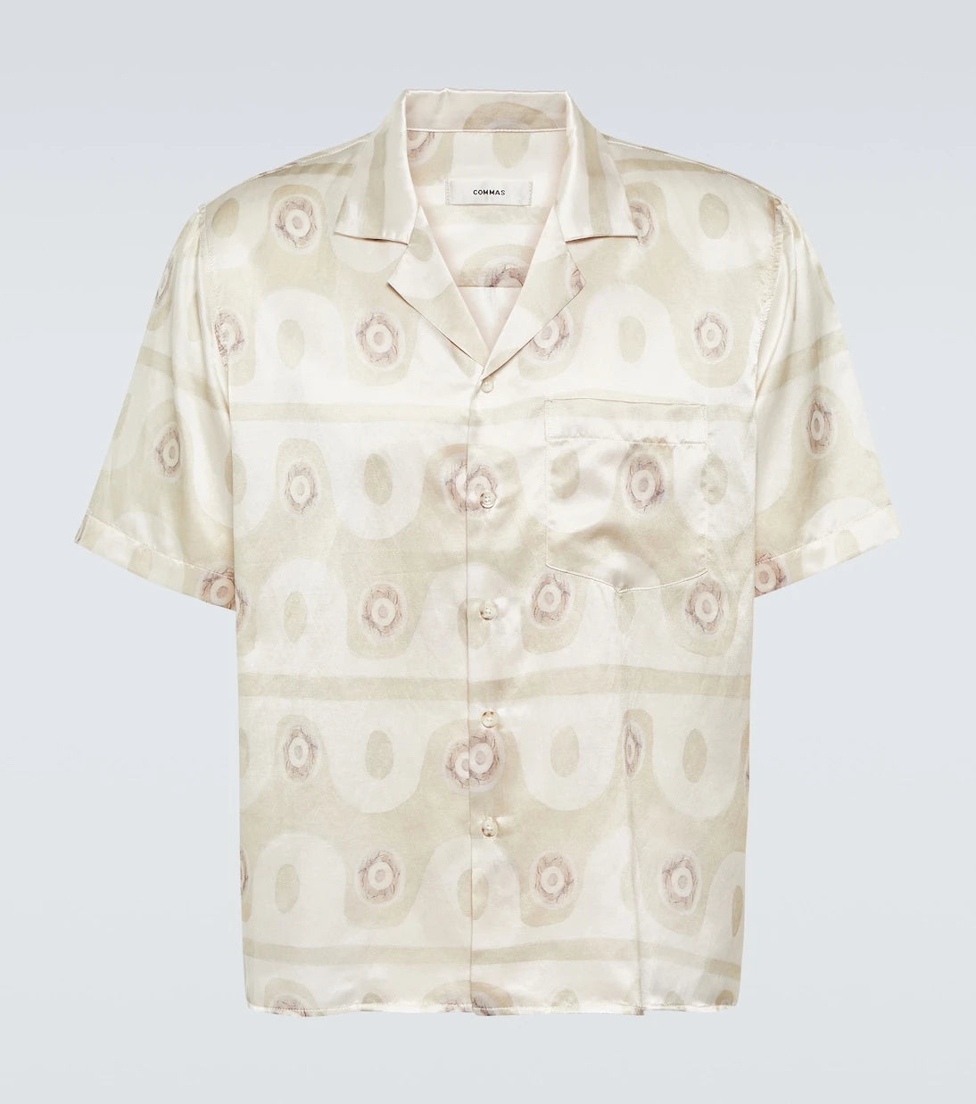 Commas - Printed silk and cotton shirt