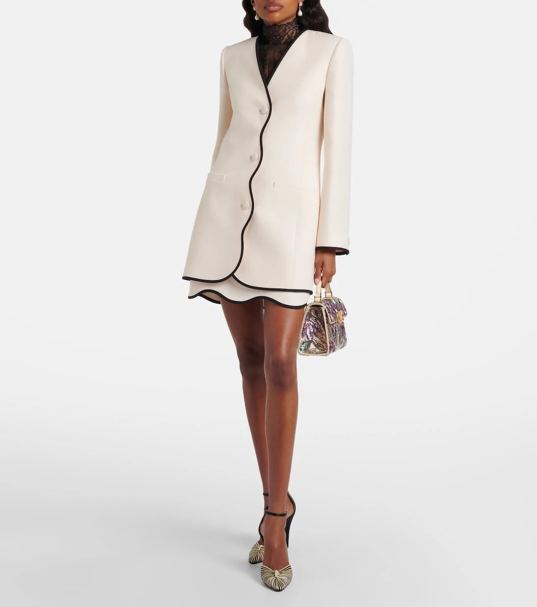 Valentino Garavani - VSling Mini sequined satin top-handle bag