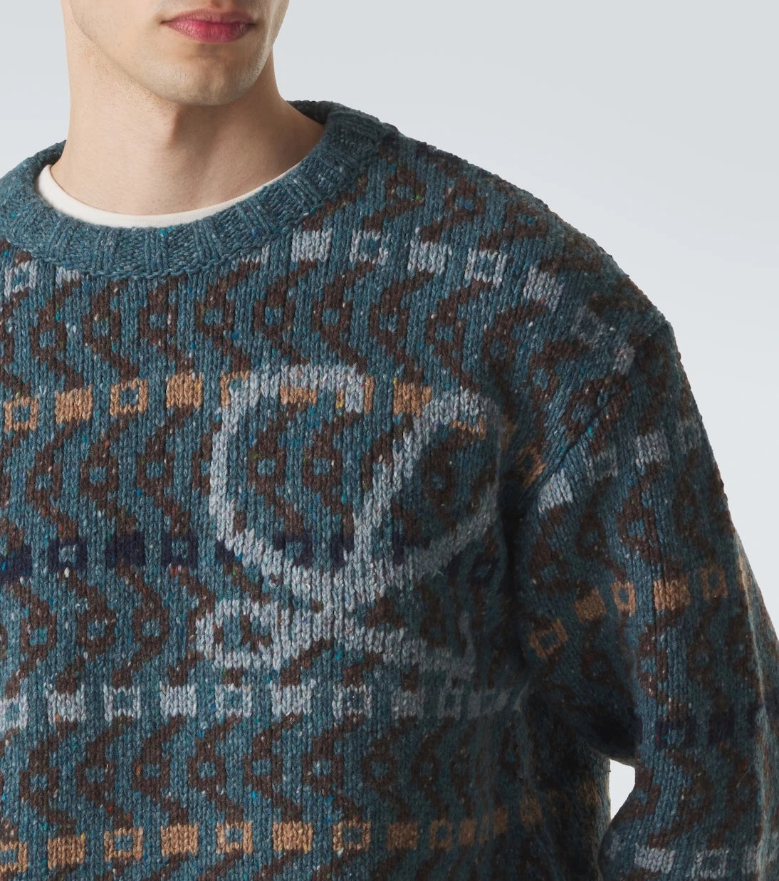 Loewe - Logo intarsia wool-blend sweater