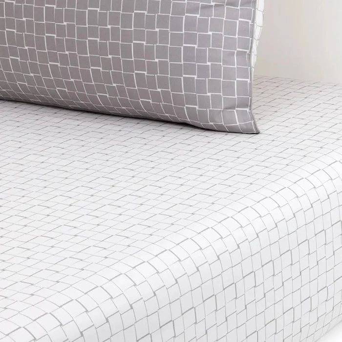 Lacoste L BLOCK Greige 160 x 200 cm Lastikli Pamuklu Çarşaf