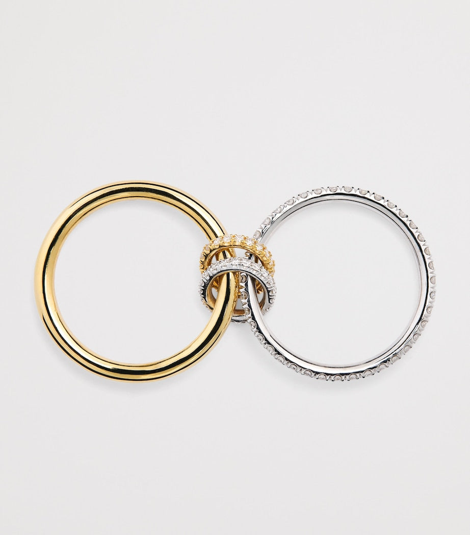 Yellow Gold, White Gold and Diamond Ceres Ring