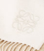 LOEWE White Bicolour Anagram Scarf