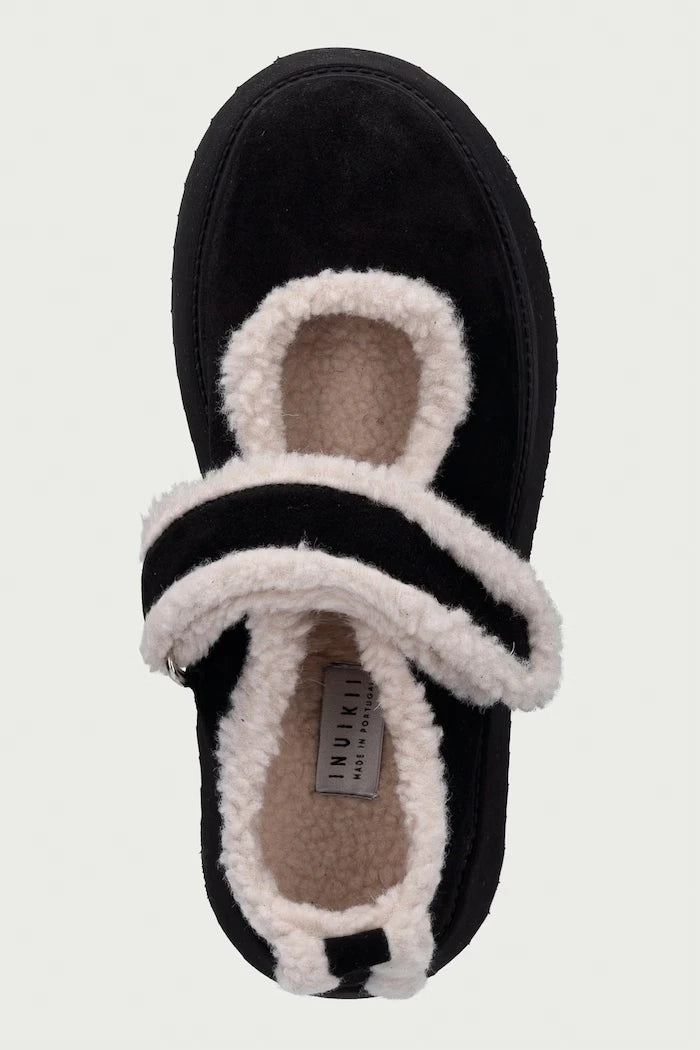 Inuikii süet Shearling M.J. balerinler