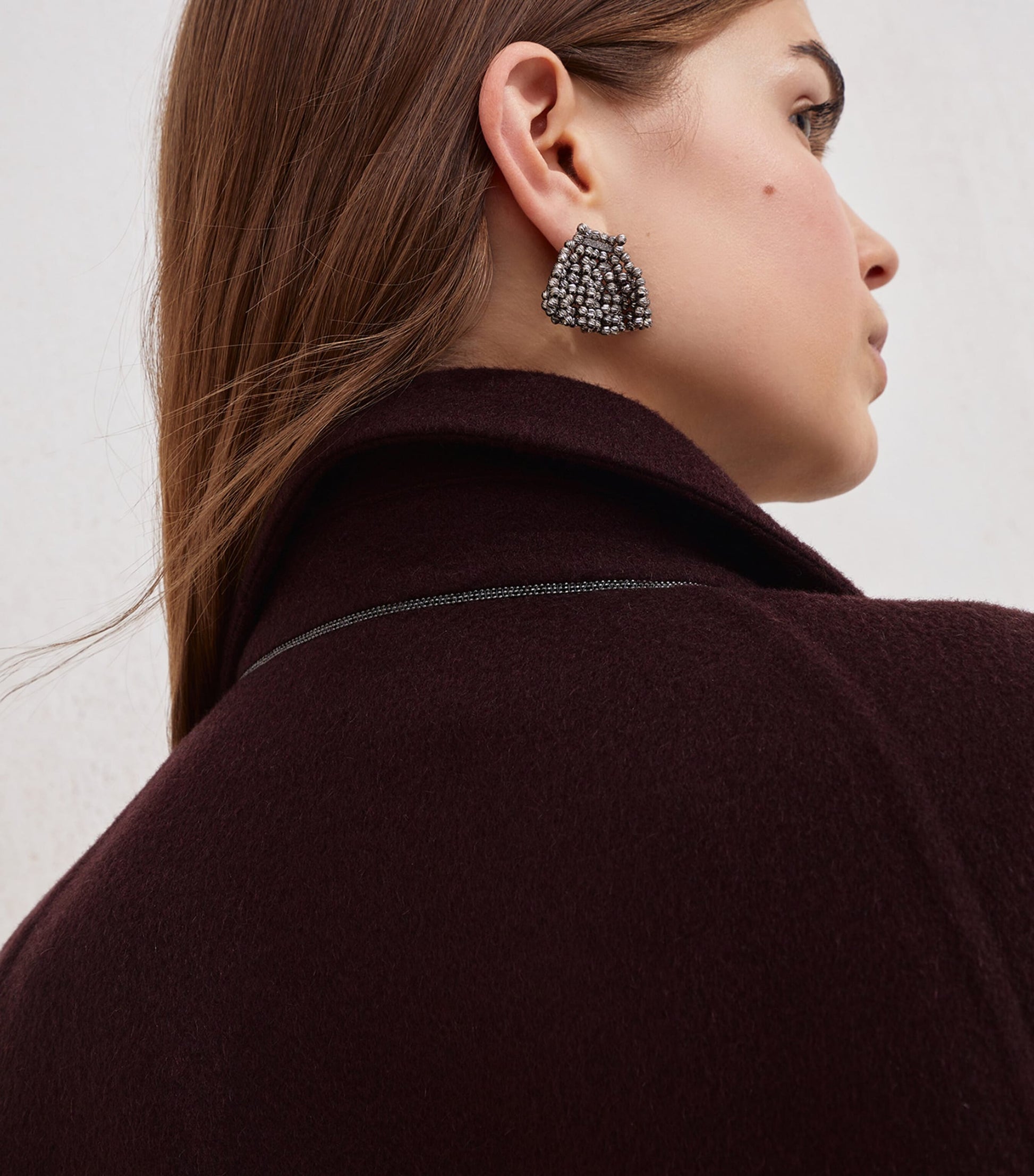 Brunello Cucinelli Red Cashmere Overcoat