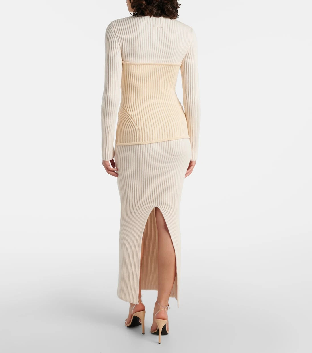 Jean Paul Gaultier - Ribbed-knit wool-blend maxi dress