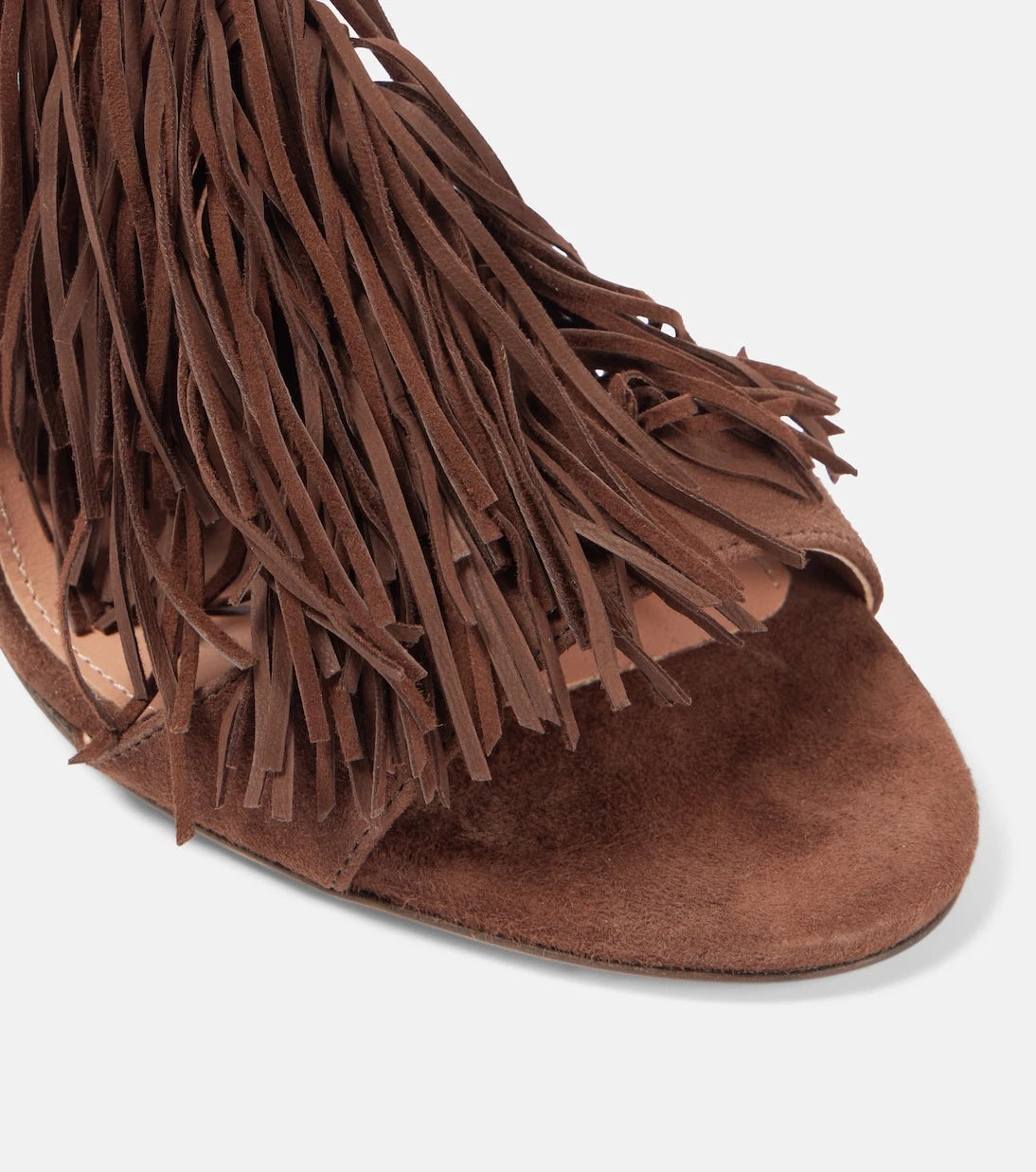Aquazzura - 85 fringed suede sandals