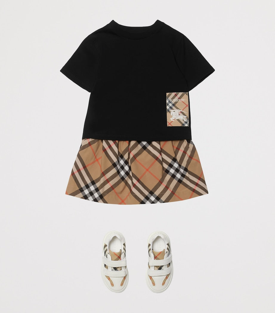 Burberry Kids Cotton Check-Patch T-Shirt (6-24 Months)