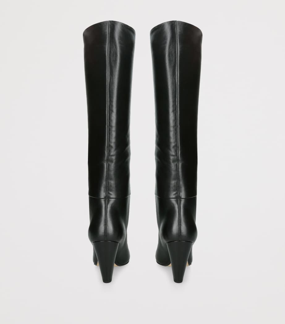 Leather Naty Knee-High Boots 85 BLACK