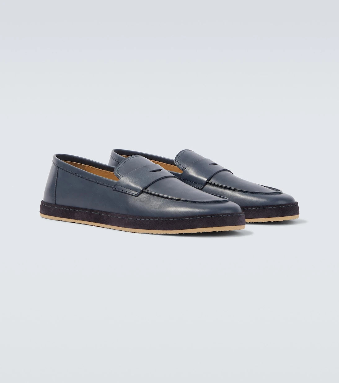 Brunello Cucinelli - Leather penny loafers