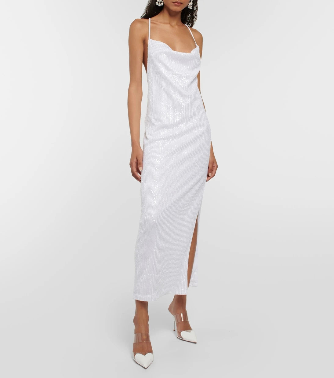 Rotate - Embellished slip maxi dress