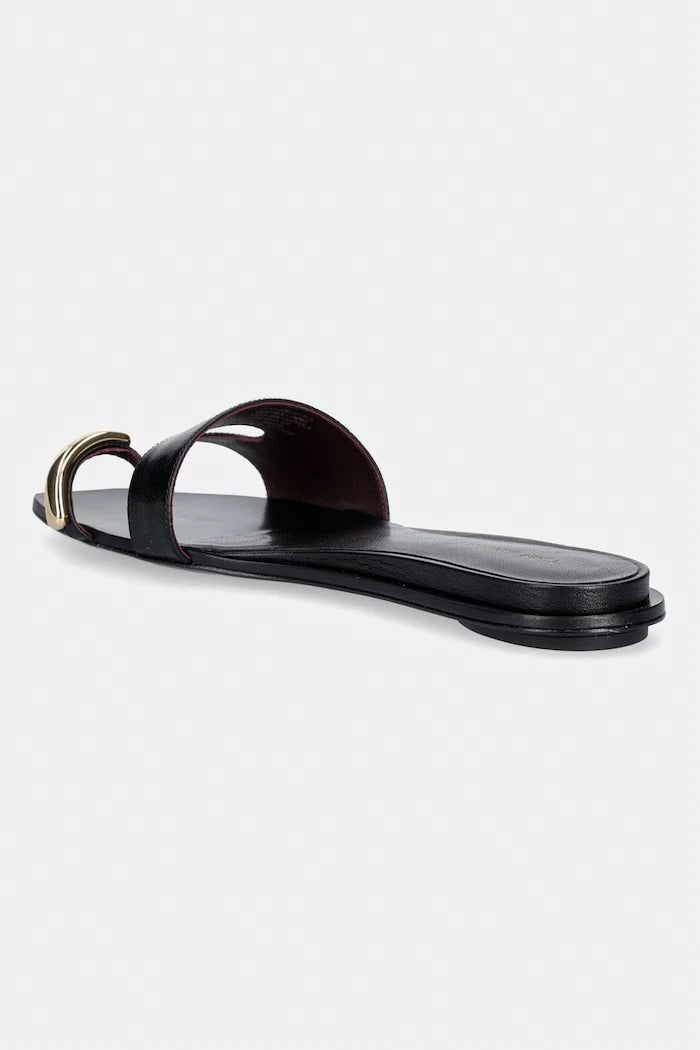 Tory Burch Deri Düz Taban Kadın Terlik Pierced Slide