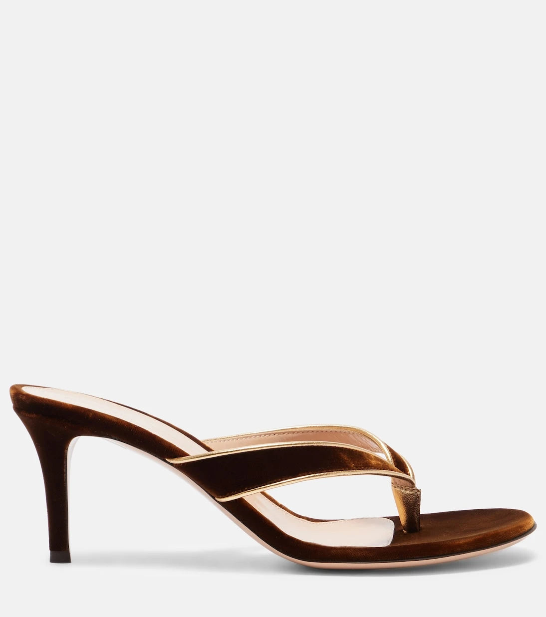 Gianvito Rossi - Calypso 70 velvet thong sandals