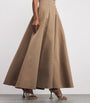 Cotton-Blend Halterneck Stella Maxi Dress TAUP TAUPE