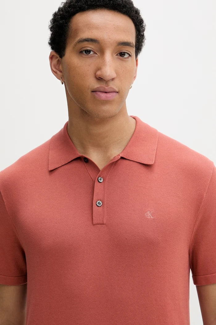 Calvin Klein erkek pamuklu yakalı polo tişört