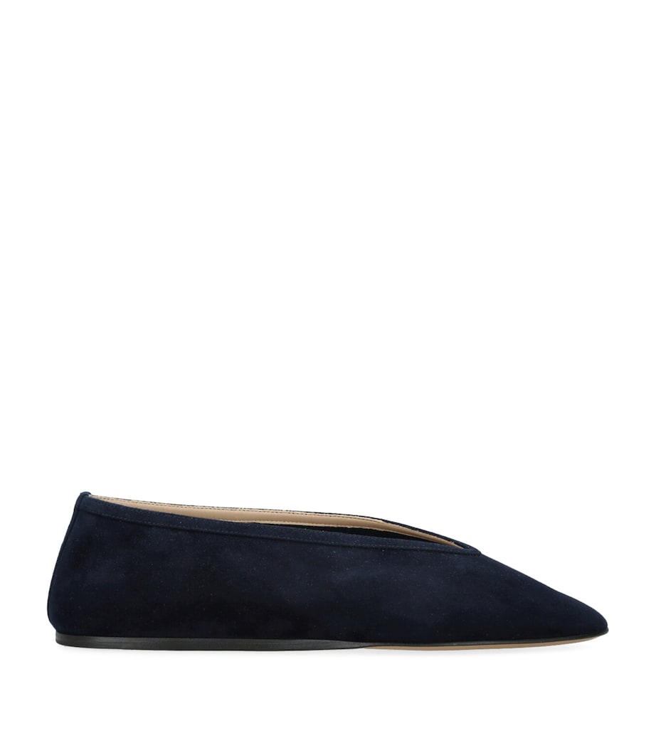 Le Monde Beryl Navy Suede Luna Ballet Flats