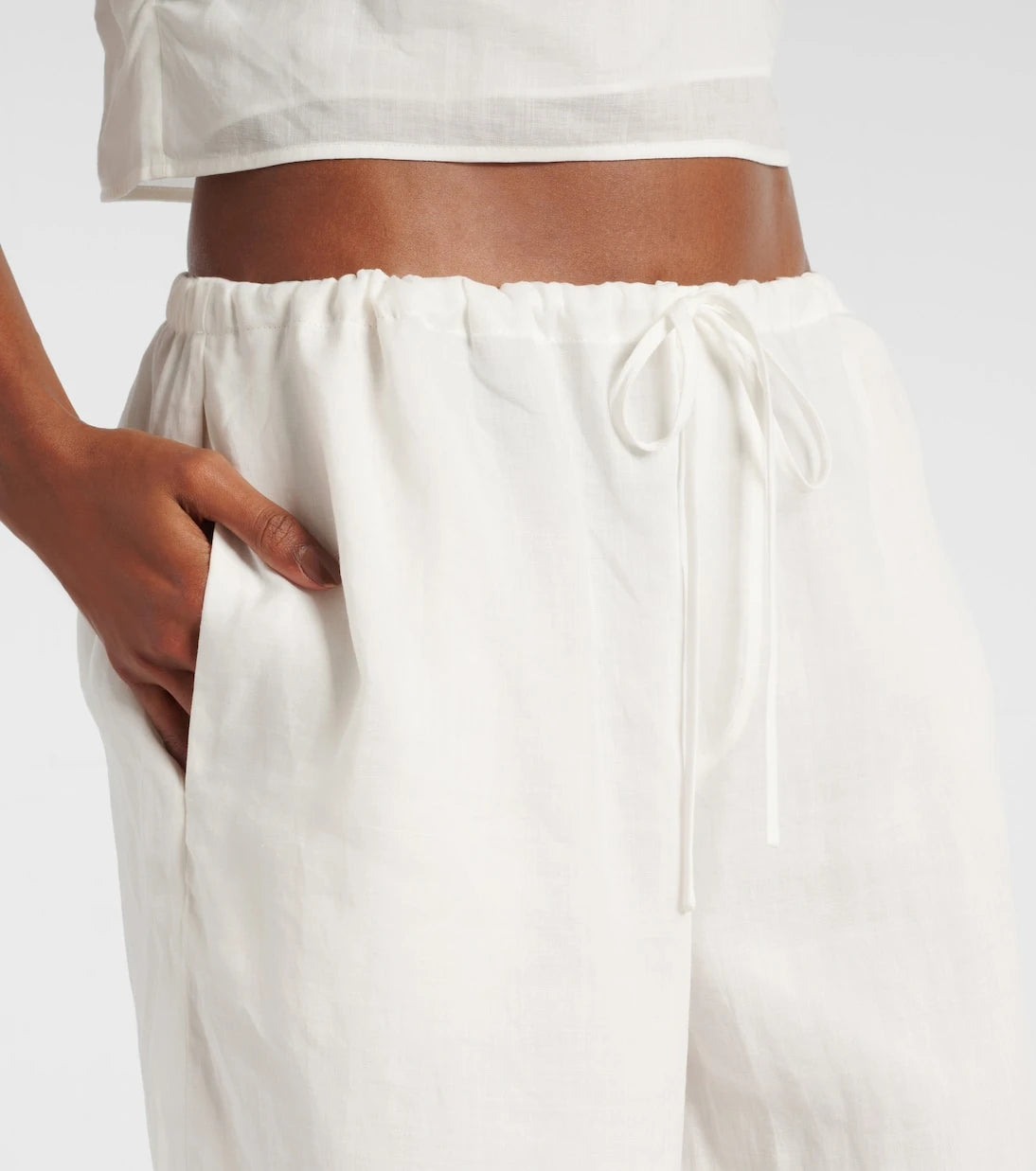SIR - Rosalia mid-rise ramie wide-leg pants