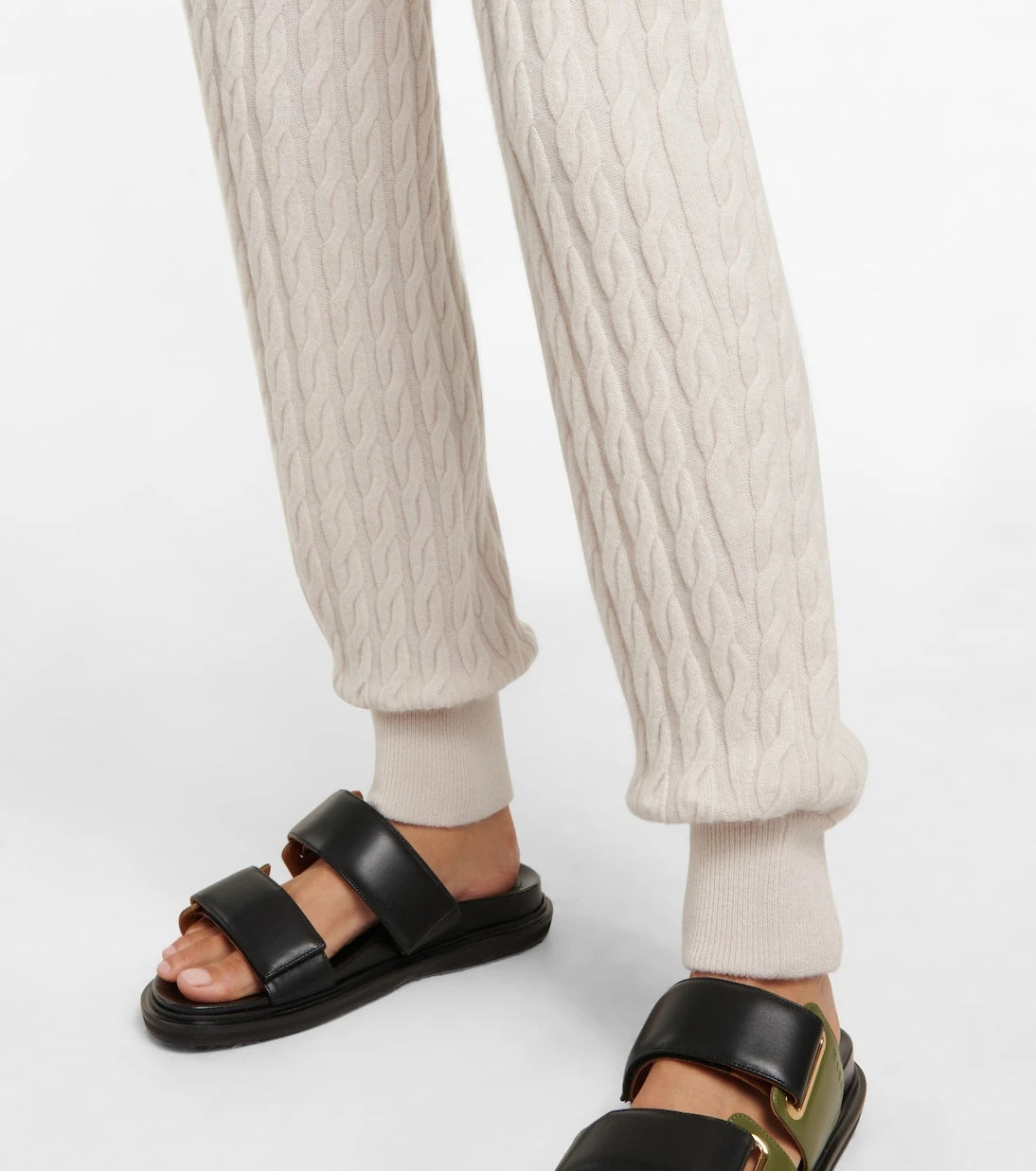Jardin des Orangers - Cable-knit cashmere pants