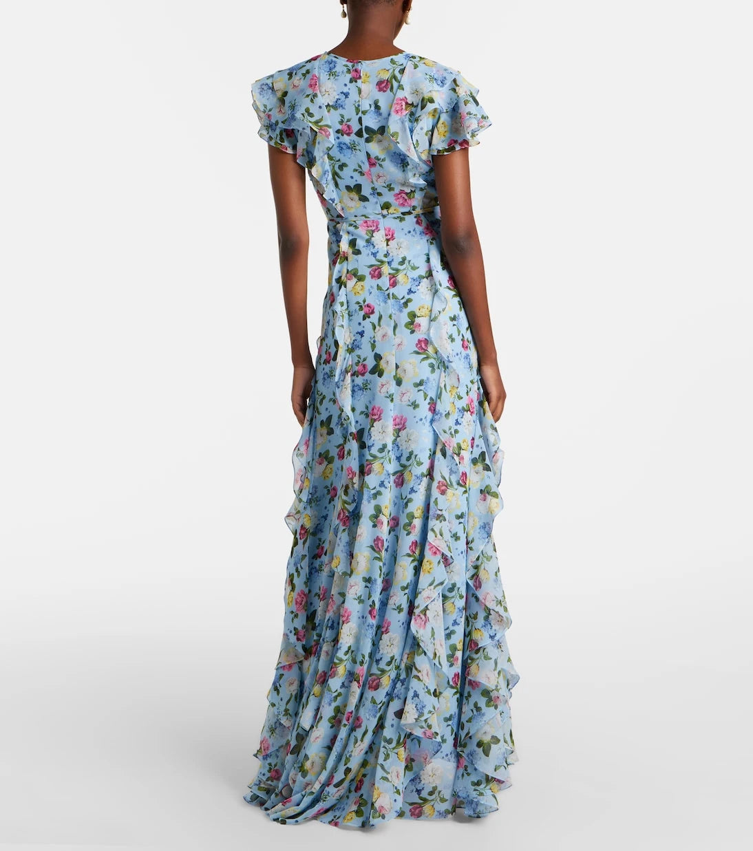 Carolina Herrera - Floral ruffled silk gown