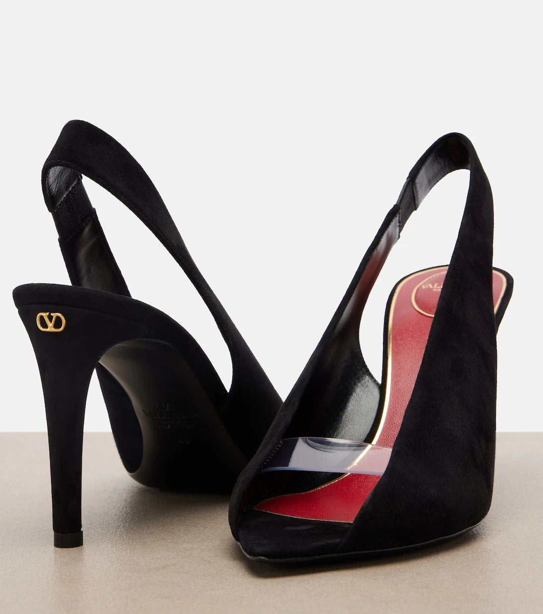 Valentino Garavani - Révélé suede peep-toe pumps