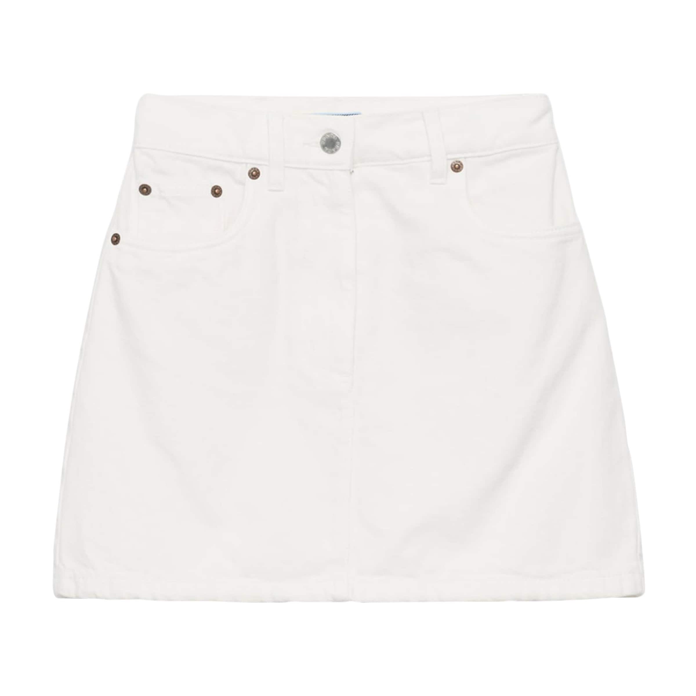 Prada White Denim Mini Skirt