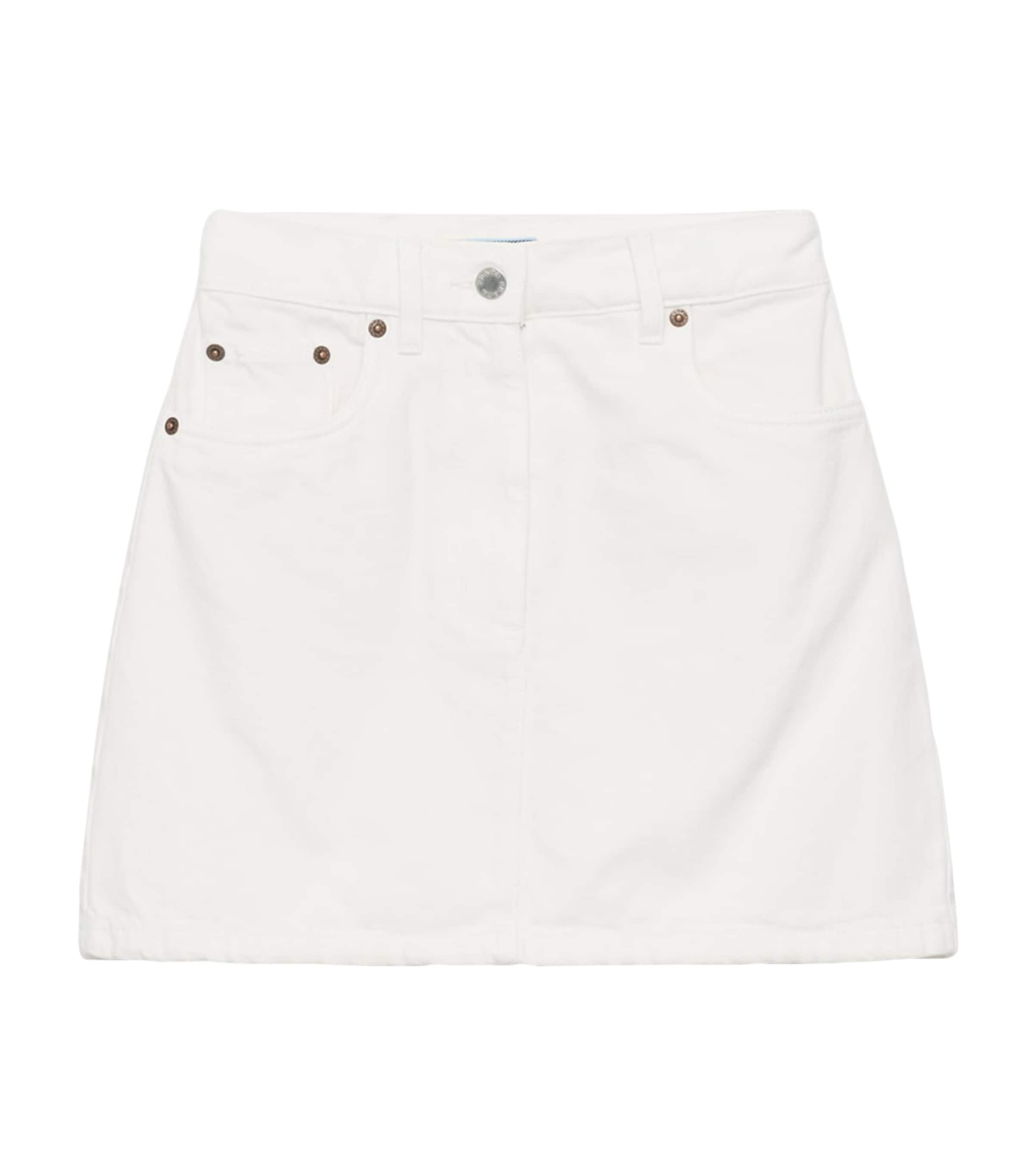 Prada White Denim Mini Skirt