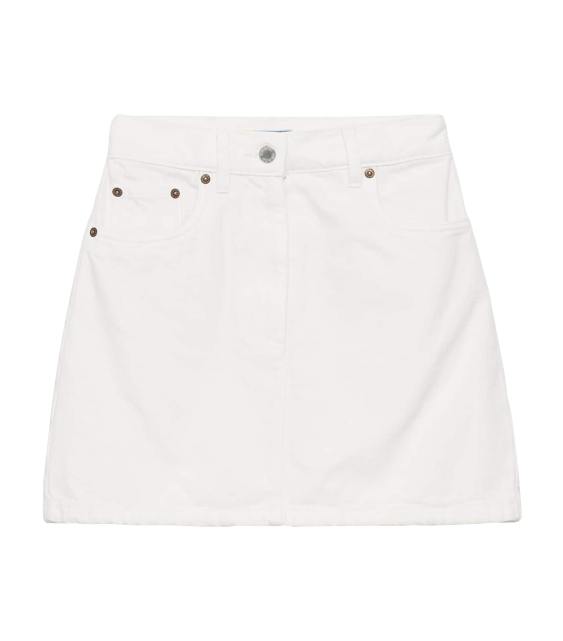 Prada White Denim Mini Skirt