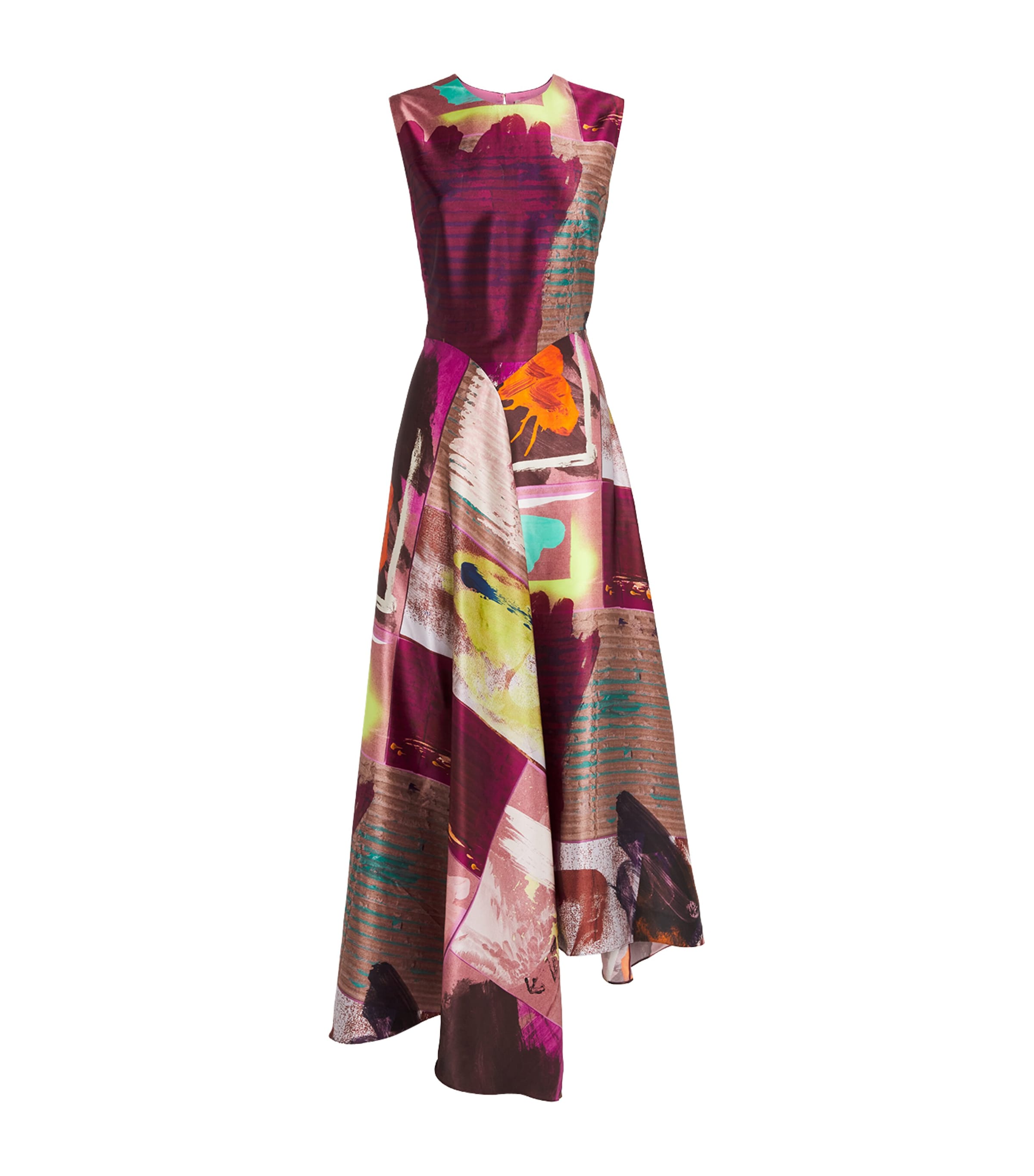 Silk Printed Lette Midi Dress