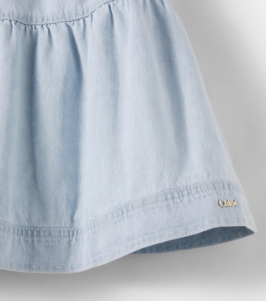 Chloé Kids - فستان جينز مكشكش