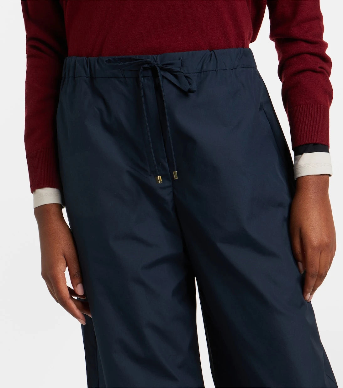 'S Max Mara - Cotton cropped wide-leg pants