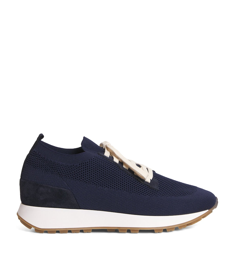 Leather-Blend Scarpa Running Trainers