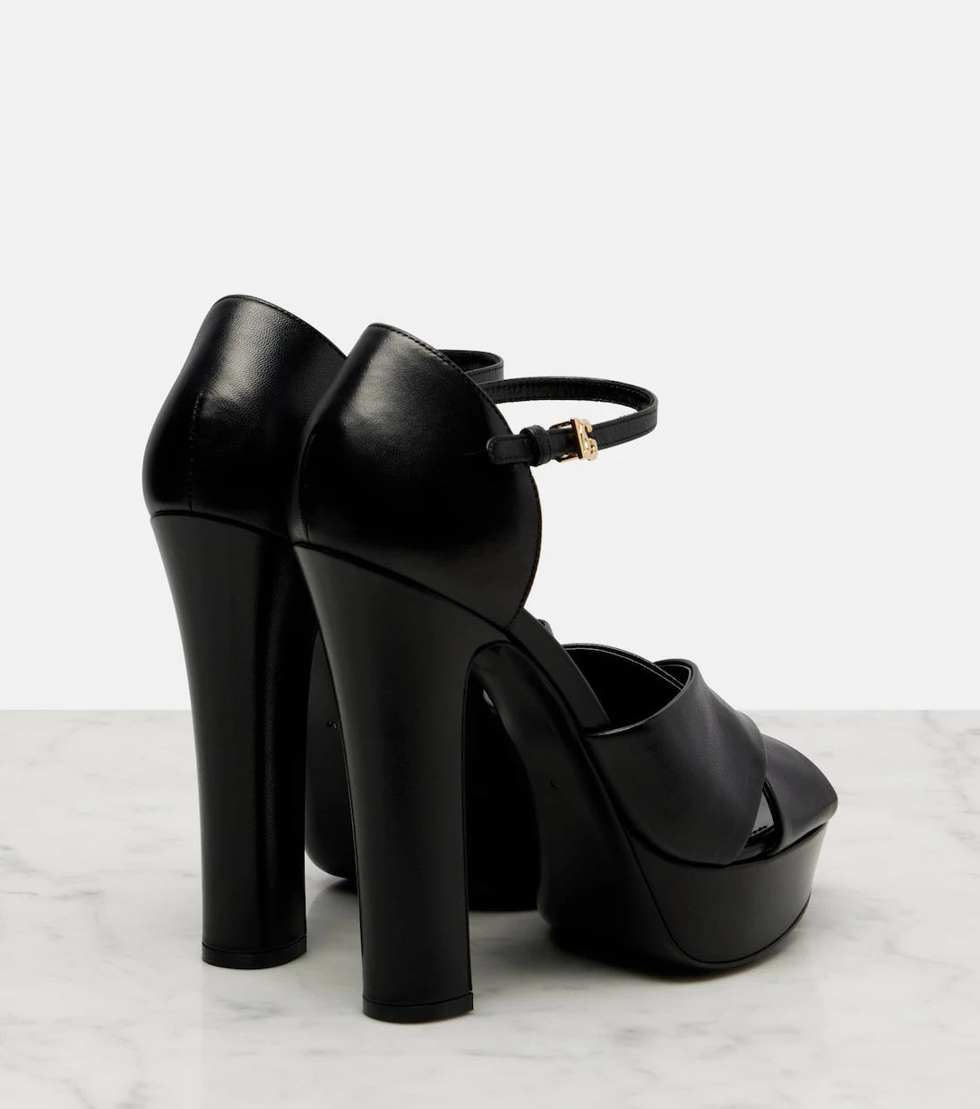 Dolce&Gabbana - Leather platform sandals