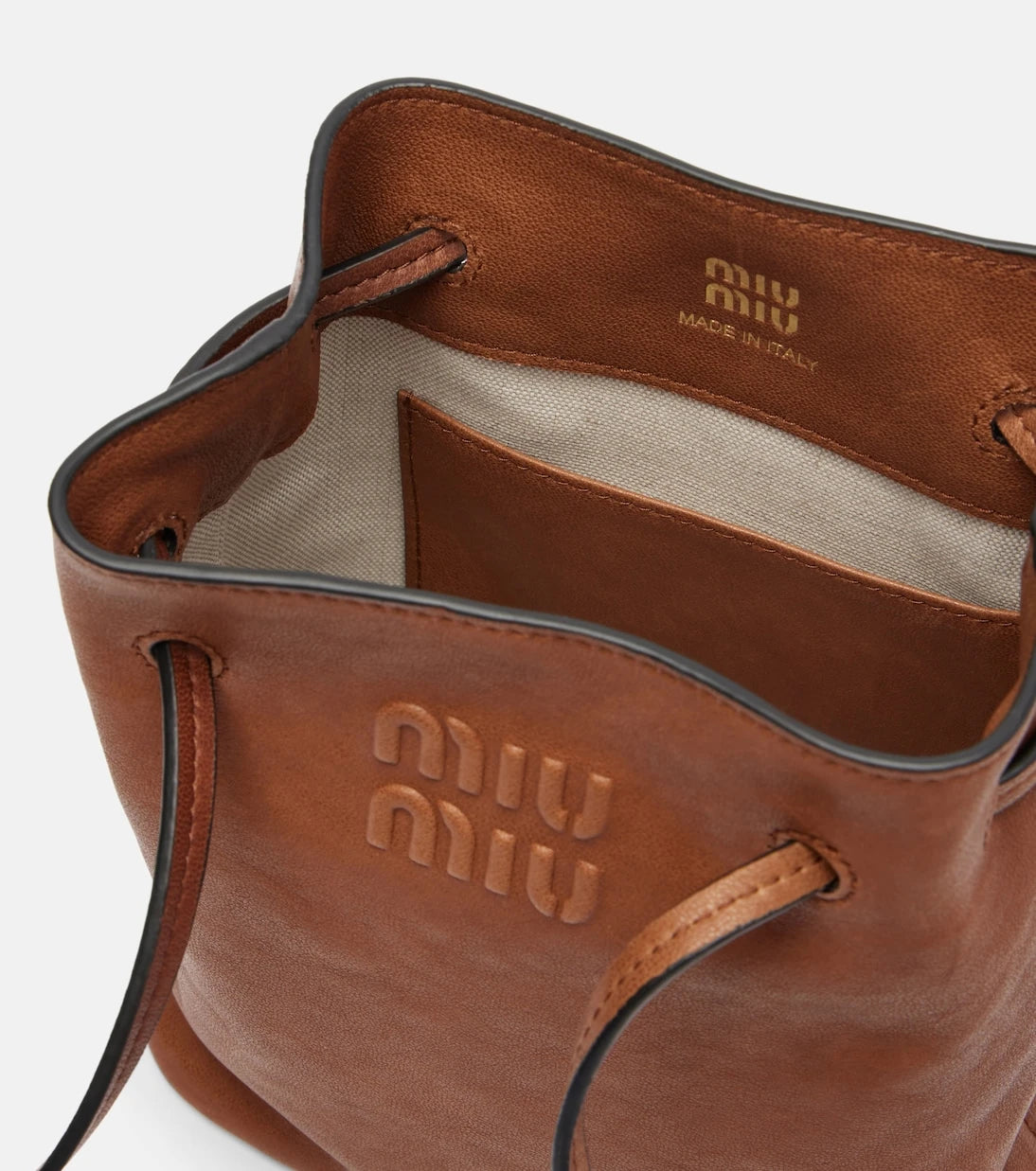 Miu Miu - Logo leather crossbody bag