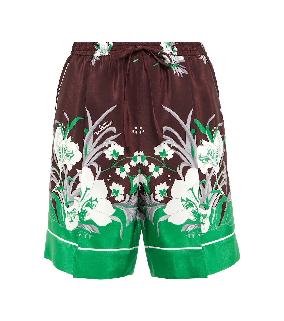 Valentino - Printed silk shorts