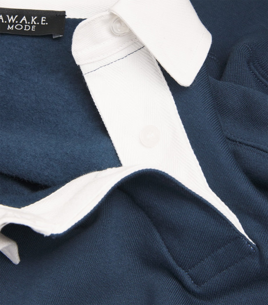 Navy Asymmetric Rugby Sweatshirt