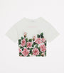 Dolce & Gabbana Kids Cotton Logo Rose T-Shirt (8-12+ Years)