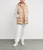 Beige Padded Hooded Gilet