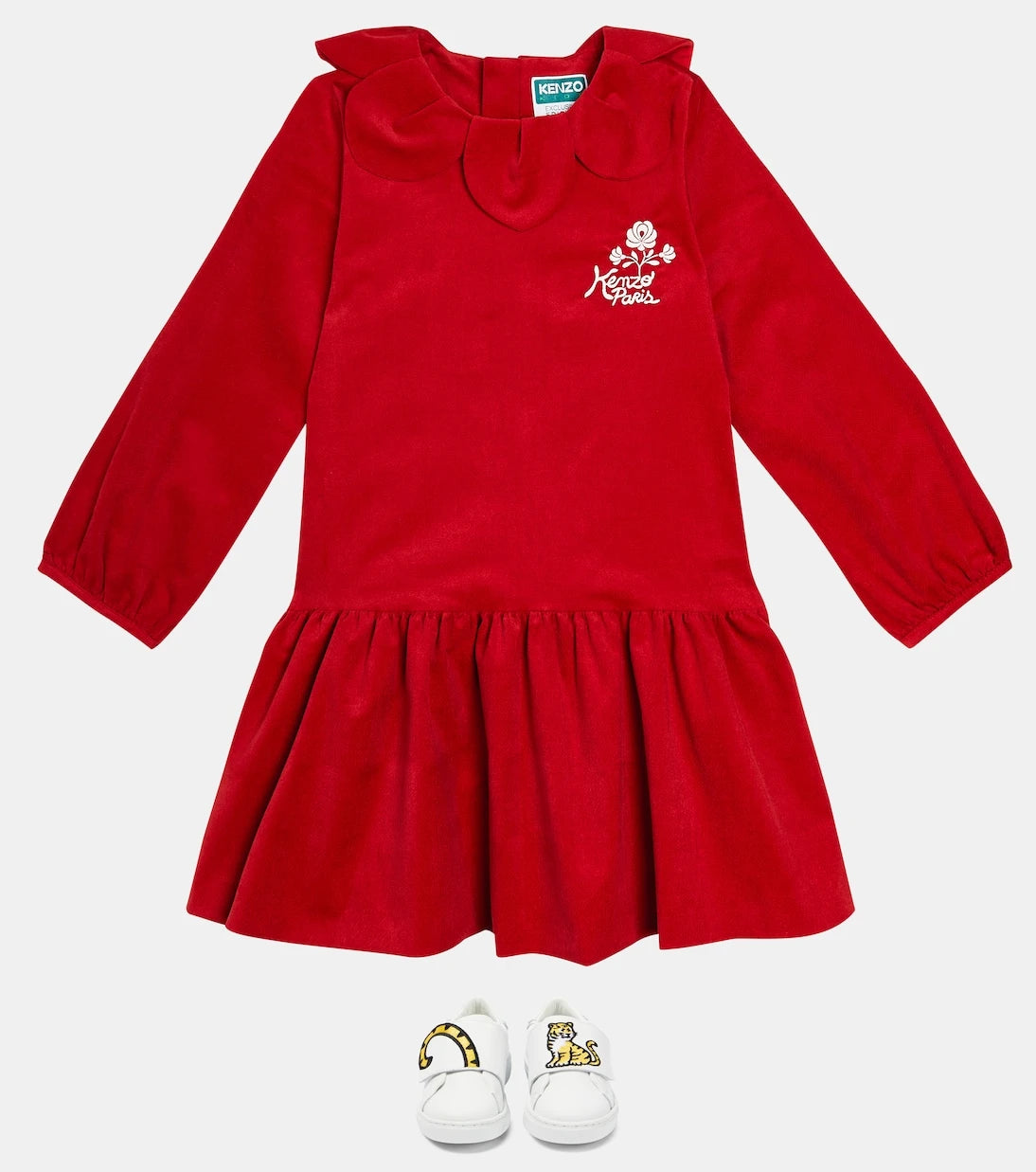 Kenzo Kids - Embroidered cotton dress