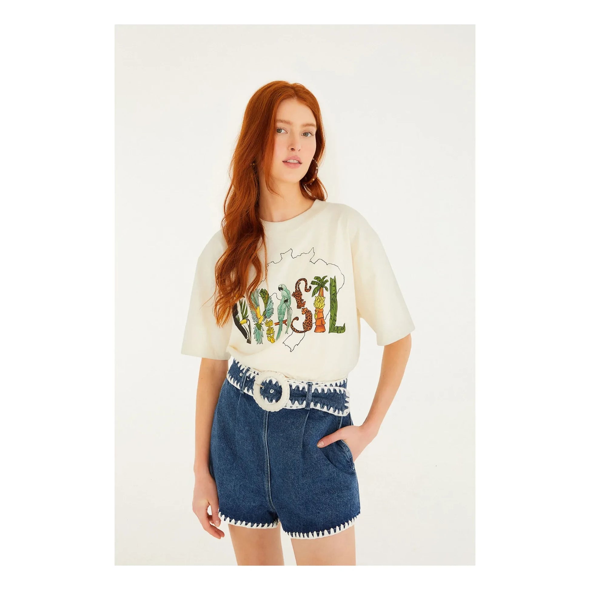Farm Rio - Crochet Denim Short | Blue