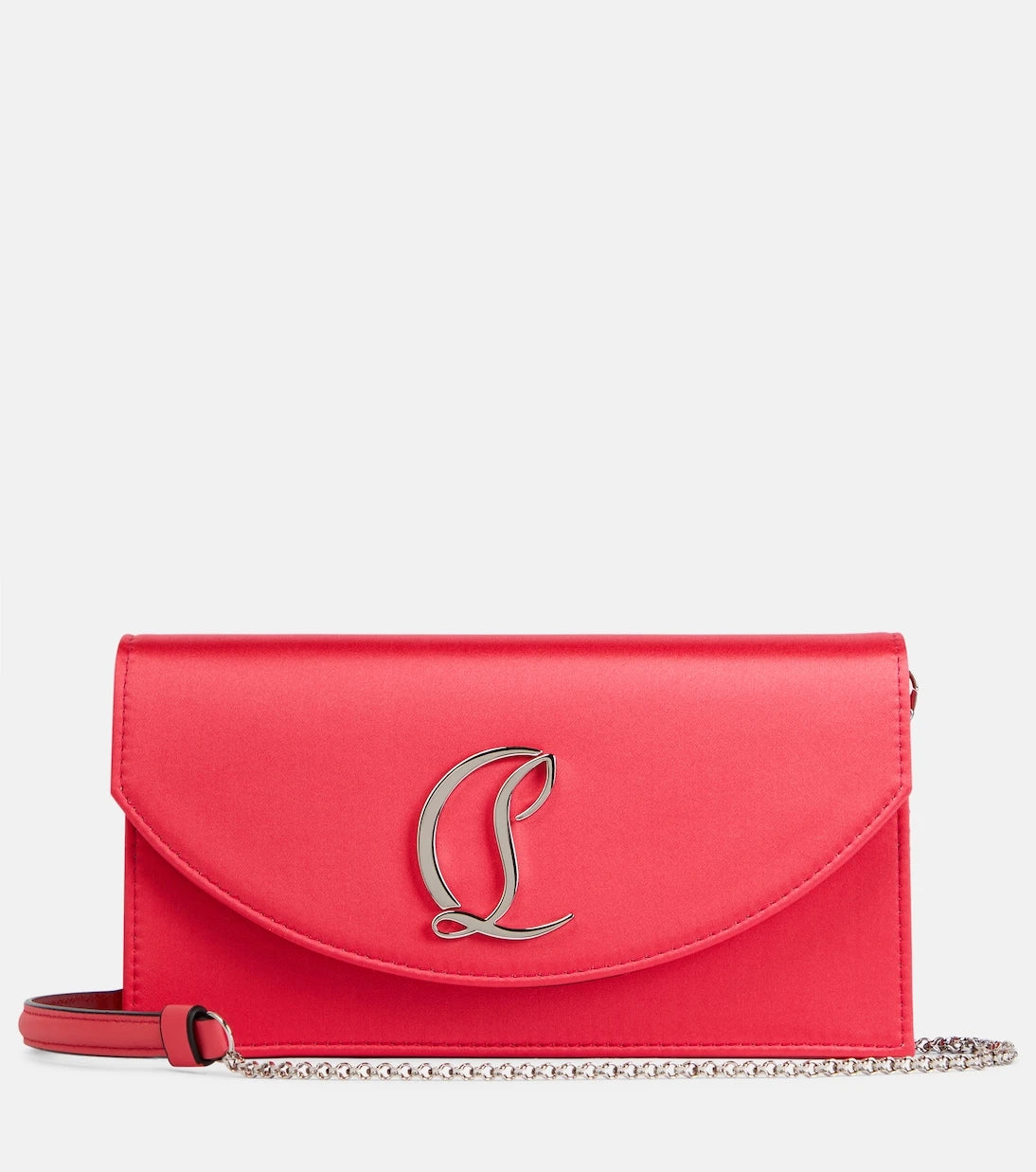 Christian Louboutin - Loubi54 silk-satin clutch