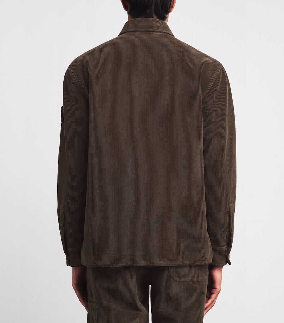 Green Organic Cotton Corduroy Overshirt